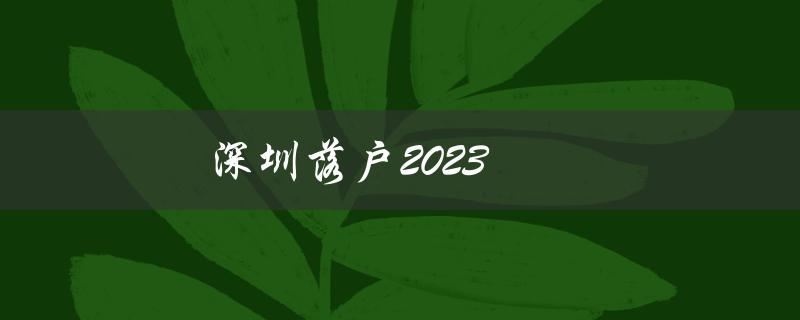 深圳落户2023：打造全球科技创新中心城市-图1