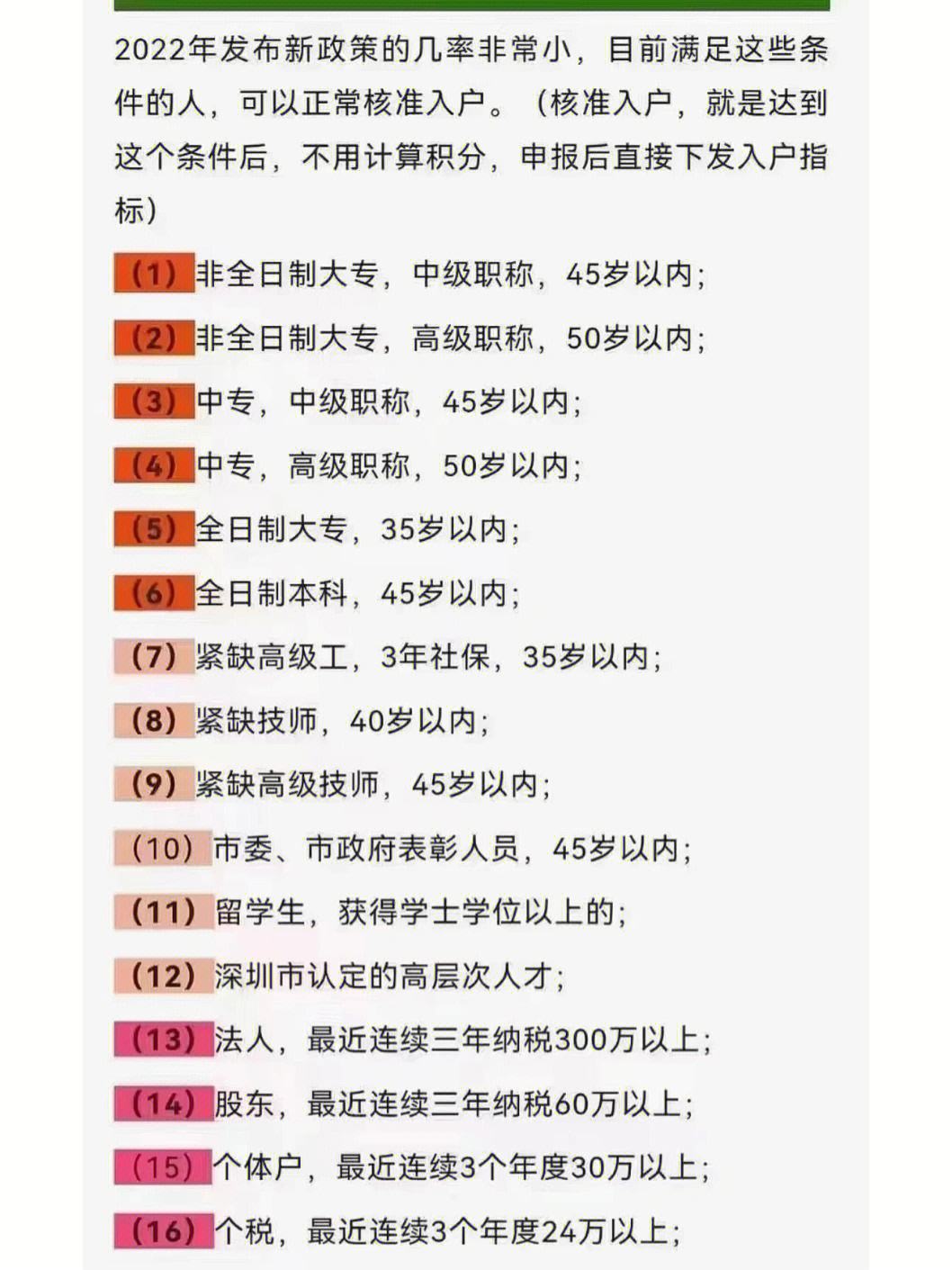 深圳积分入户初级职称有哪些(职称入户深圳户口需要什么条件)-图1