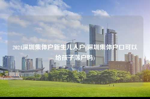 2024深圳集体户新生儿入户(深圳集体户口可以给孩子落户吗)-图1