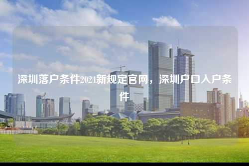 深圳落户条件2024新规定官网，深圳户口入户条件-图1