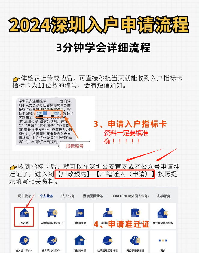 深圳入户办理流程详细 自己怎么申请